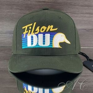 Filson Hat Cap Logger Baseball Cap Filson Ducks Unlimited Leather Backstrap